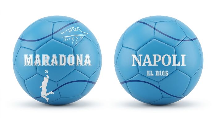 (Mis 1) Mini Ball MARADONA Napoli (Azzurro/Bianco)…x60/100